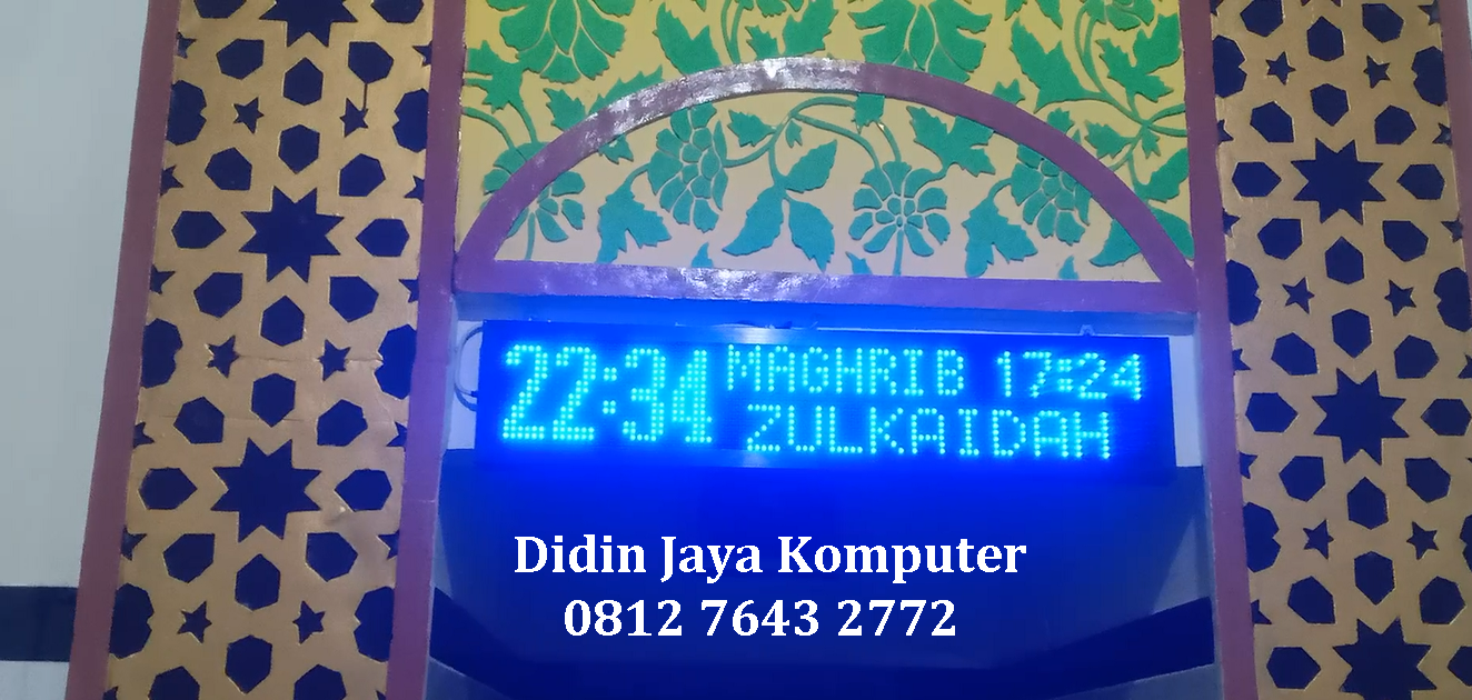 <p>Jadwal sholat digital otomatis untuk&nbsp;mushola Ar-Rohmah Ngrandu Begadung, Jl. Bengawan Solo, Nganjuk dengan ukuran 20x100cm menggunakan led warna biru. Cocok untuk mushola maupun masjid karena mempunyai kesan yang tenang dan damai. Kami menggunakan led berkualitas yang tahan air dan panas sehingga lebih awet dan tidak mudah rusak.</p>